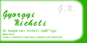 gyorgyi micheli business card